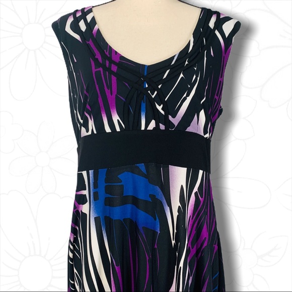 Glamour Multi Color Tiger Print Dress - Sz 16 - Picture 2 of 15